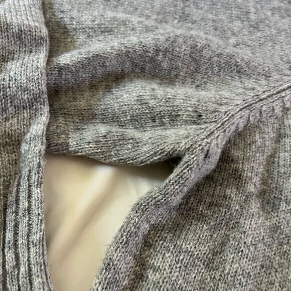 Bowen & Wright Gray 100% Wool Knit Pullover Sweater Men's Sz L Preppy Grunge - Picture 3 of 8